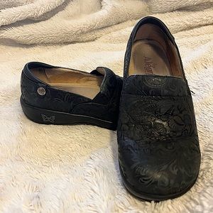Algeria Keli Black Embossed Paisley Professional Shoe Women’s Size 37 US 6.5
